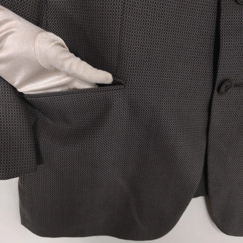 ARMANI COLLEZIONI Blazer 42R NEIMAN MARCUS Sport‎ Coat ITALY MADE Gray SILK WOOL
